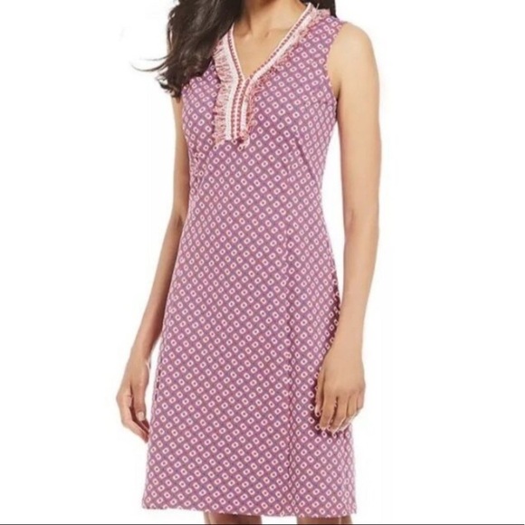 🔥SALE🔥 J McLaughlin sleeveless Lola geometric print dress Medium NWOT - Picture 2 of 10